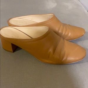 Everlane Leather Mule Day Heel in Cognac (8.5)